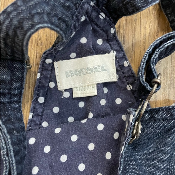 Diesel Y2K Tulle Skirt Jean Overalls Infant Girl’s 24M Navy Blue - Picture 4 of 4